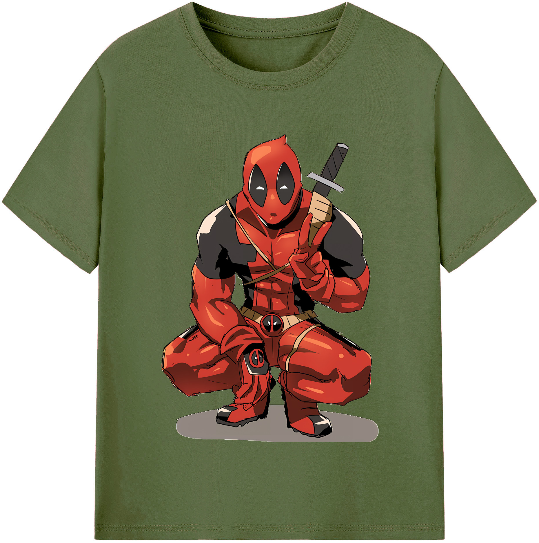 （画像用） Deadpool デッドプール 綿100％半袖Tシャツ（フロントプリント）